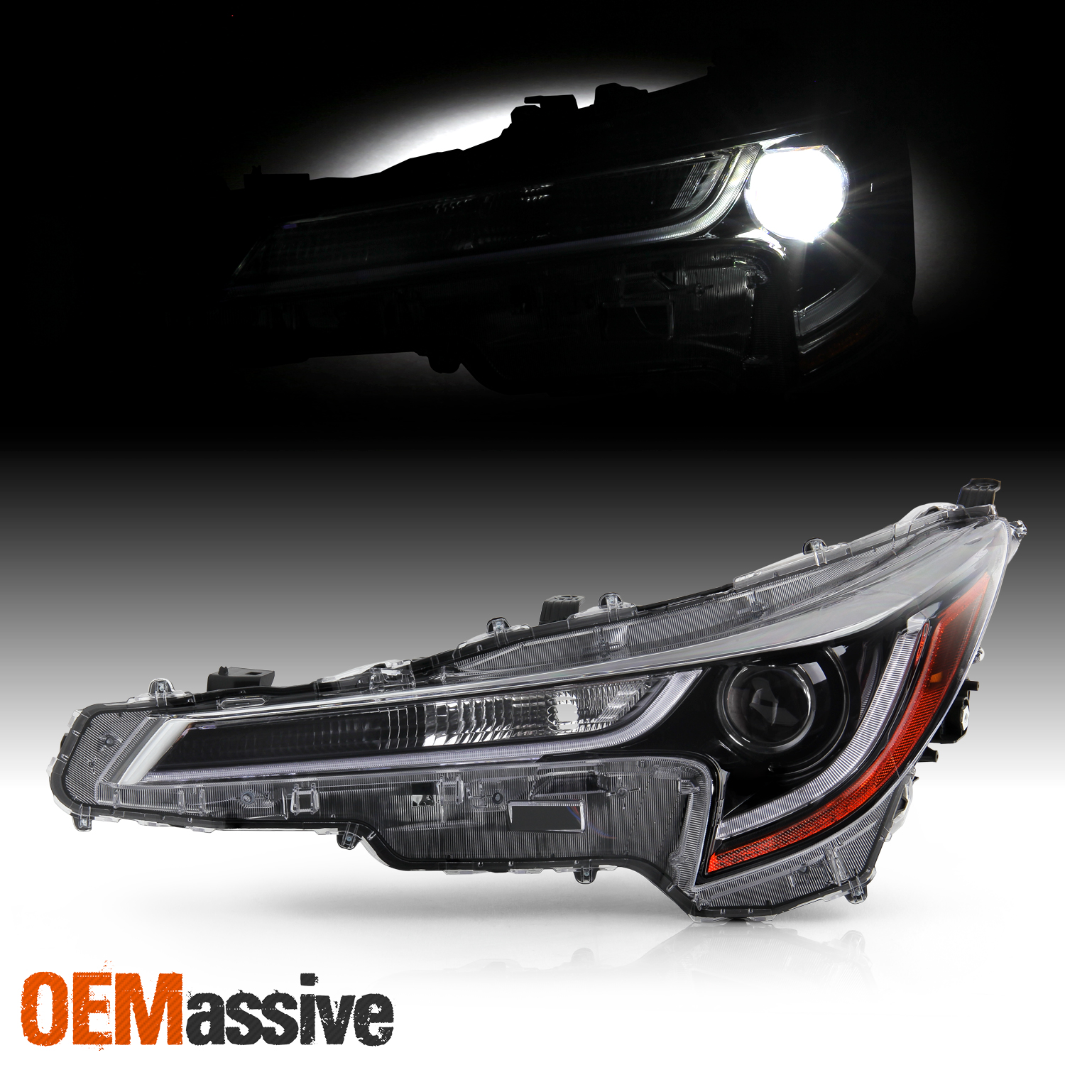 For 2020 2021 Toyota Corolla L LE Model LED DRL OE Projector Headlights